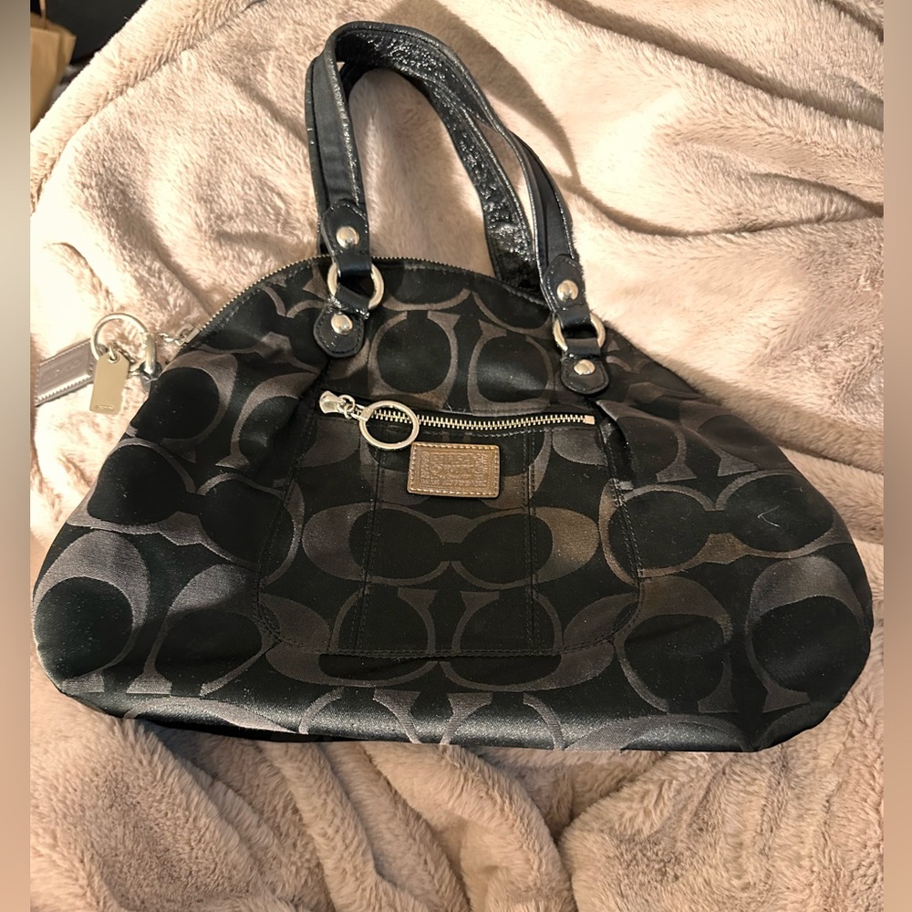 Vintage Coach Poppy Purse New York, with Hot Pink Satin Lining